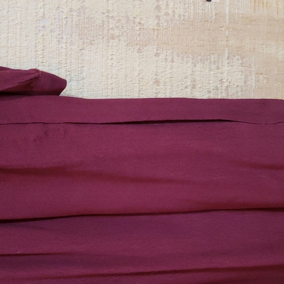 Anthropologie Maeve Galan Burgundy Maroon Tassel Tie Dress Size S - Picture 8 of 10
